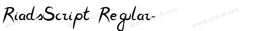 RiadsScript Regular字体转换